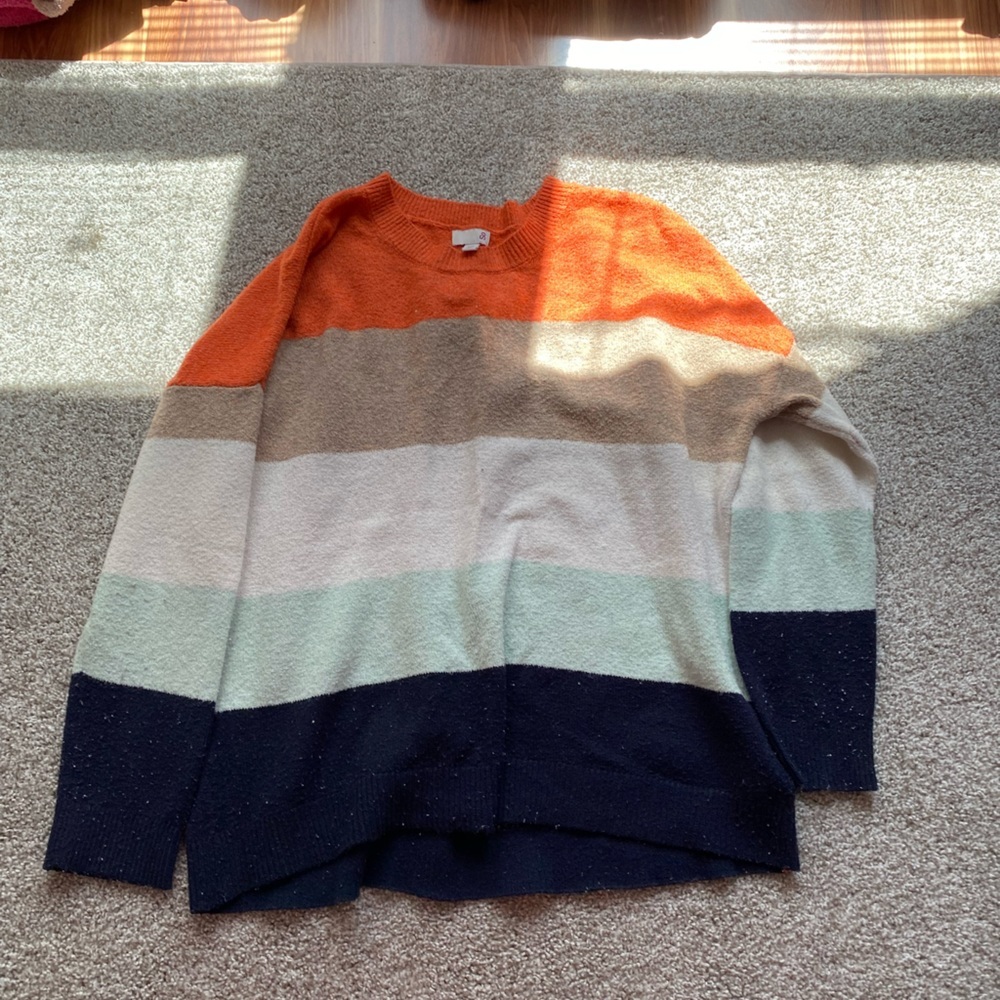 So striped lightweight sweater